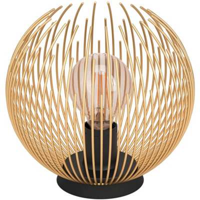 B&Q -  Stylish Modern Black And Gold Table Lamp For Elegant Indoor Lighting