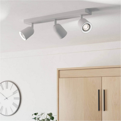 Loops Sleek Modern White Triple Led Ceiling Spotlight For Any Room from B&Q