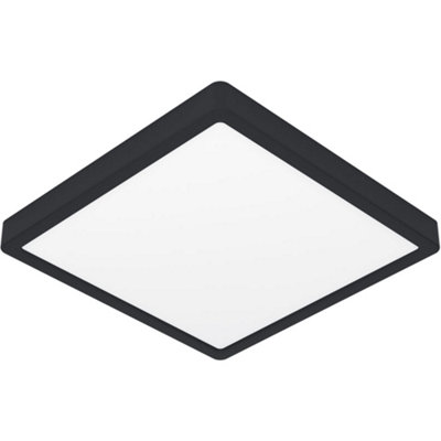 Loops Sleek Black Square Led Ceiling Light For Modern Indoor Spaces from B&Q