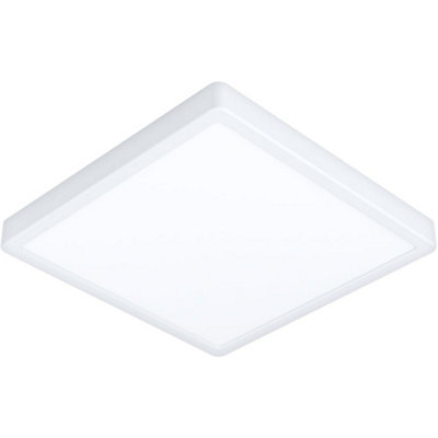 Loops Modern Design White Square Led Ceiling Light For Contemporary Indoor Spaces from B&Q