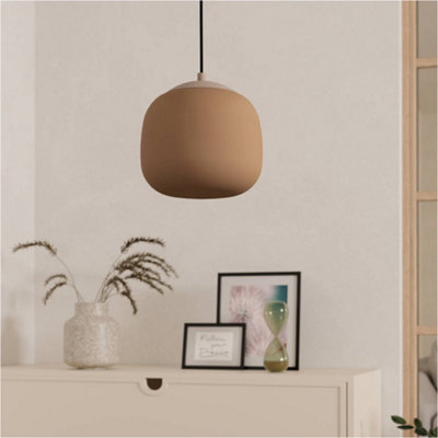 B&Q -  Stylish Taupe Pendant Light For Modern InteriorsIndoor Ceiling Fixture