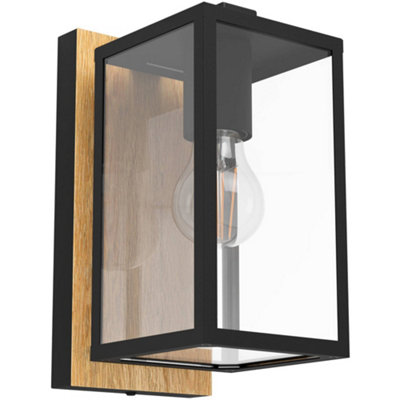 Loops Stylish Modern Black And Brown Wall Light For Indoor Spaces from B&Q