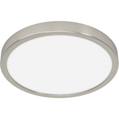 Loops Modern Satin Nickel Round Ceiling Light For Contemporary Indoor Spaces from B&Q