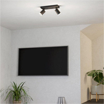 Loops Sleek Black Bar Ceiling Spotlight For Indoor SpacesModern Design & Elegant Illumination from B&Q