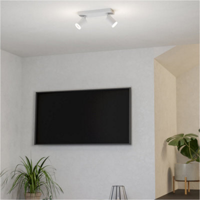 Loops Stylish Modern White Bar Ceiling Spotlight For Indoor Spaces from B&Q