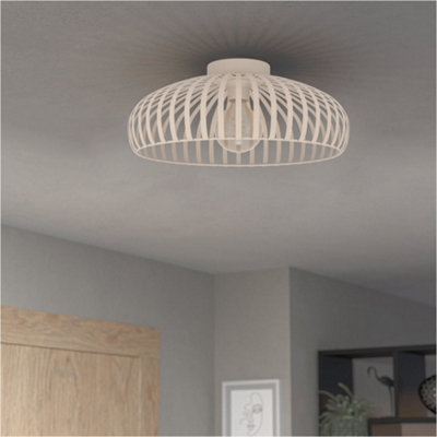 Loops Sleek Modern Sandy Ceiling Light For Indoor SpacesSemi Flush Design from B&Q