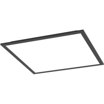Loops Sleek Modern Black Square Ceiling Light For Contemporary Indoor Spaces from B&Q