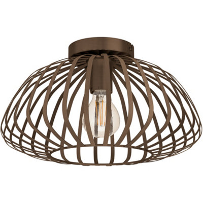 Loops Stylish Modern Bronze Semi-Flush Ceiling Light For Indoor Spaces from B&Q