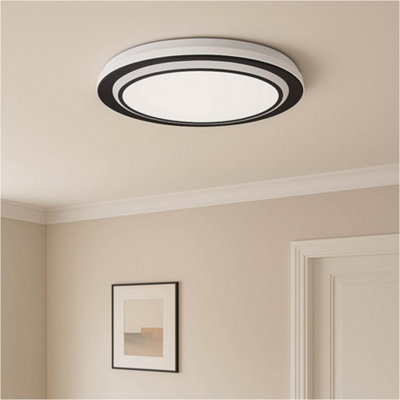 Loops Stylish 49Cm Black Led Ceiling Light For Modern Indoor Spaces from B&Q