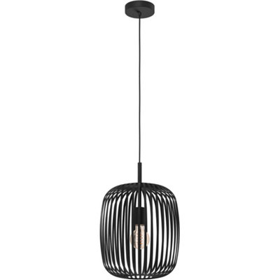 Loops Sleek Black Led Pendant Ceiling LightModern Design For Stylish Indoor Spaces from B&Q