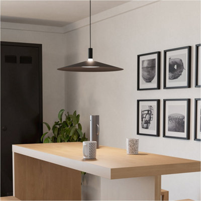 Loops Stylish Modern Black Pendant Ceiling Light For Contemporary Indoor Spaces from B&Q