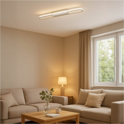 Loops Sleek Modern Chrome Ceiling Light FixtureLed Indoor Lighting For Contemporary Homes from B&Q