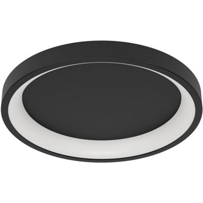 Loops Sleek Modern Black Round Ceiling Light For Stylish Indoor Spaces from B&Q