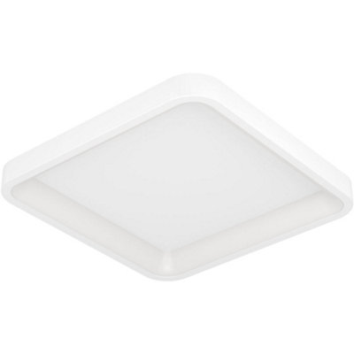 Loops Modern White Square Ceiling LightStylish Indoor Illumination For Any Room from B&Q