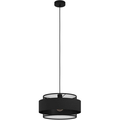 Loops Stylish Modern Black 40Cm Pendant Ceiling Light For Indoor Spaces from B&Q