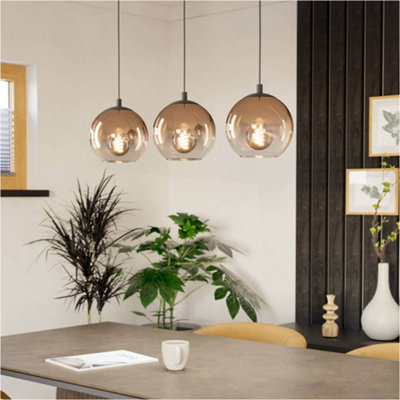 Loops Stylish Modern Black Pendant Light For Indoor Ceiling Decoration from B&Q