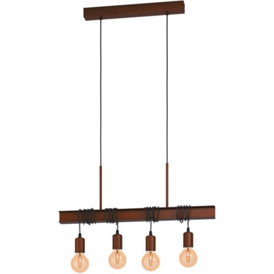 Loops Stylish Antique Brown E27 Pendant LightModern Ceiling Fixture For Indoor Spaces from B&Q