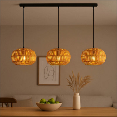 Loops Stylish Modern Black Triple Pendant Ceiling Light For Indoor Spaces from B&Q