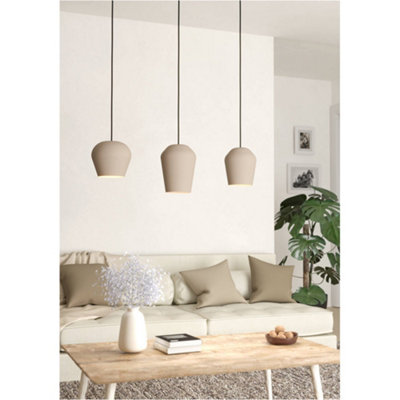 Loops Sandy Triple Pendant LightModern Design Indoor Ceiling Fixture With 3 Bulbs from B&Q