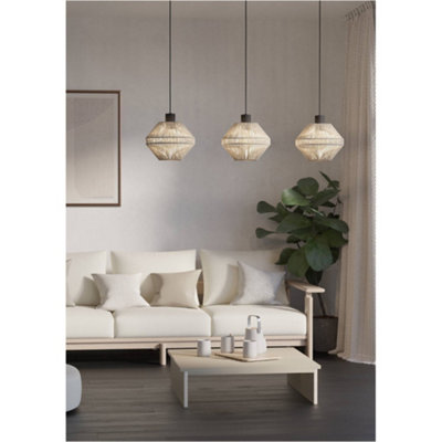 Loops Sleek Modern Black Pendant Ceiling Light For Stylish Indoor Spaces from B&Q