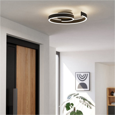 Loops Sleek Modern Black Ceiling Light For Indoor SpacesContemporary Design from B&Q