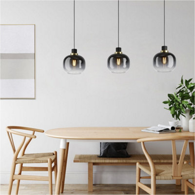 Loops Stylish Modern Black And Brass Pendant Light For Indoor Ceilings from B&Q