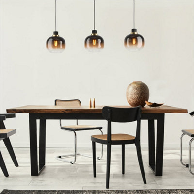 Loops Stylish Modern Black And Brass Pendant Light For Indoor Spaces from B&Q
