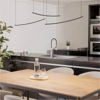 Loops Stylish Modern Black Led Pendant Light For Indoor Ceiling Illumination from B&Q