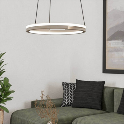 Loops Sandy Finish Modern Design Led Pendant Ceiling Light For Stylish Indoor Spaces from B&Q