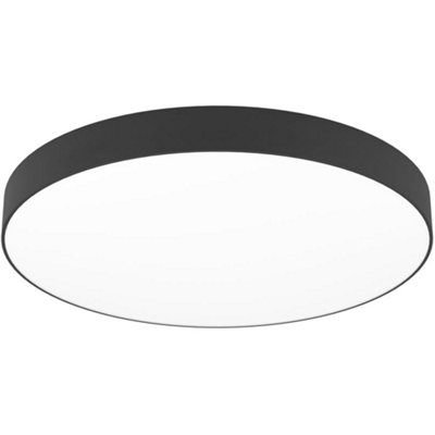 Loops Sleek Modern Black Ceiling Light For Indoor SpacesStylish Semi-Flush Fixture from B&Q