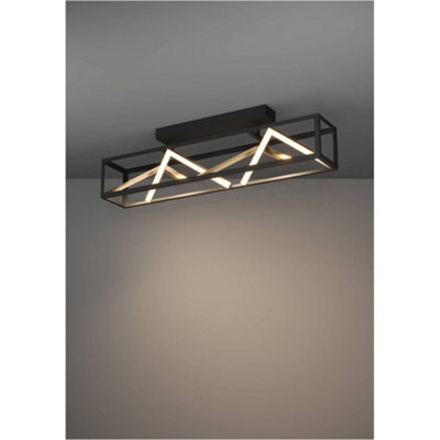 Loops Stylish Modern Black And Gold Ceiling Light For Indoor Spaces from B&Q