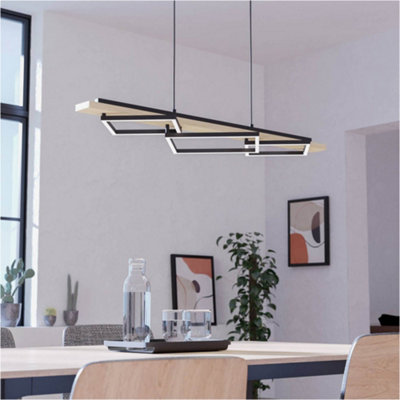 Loops Stylish Modern Black And Brown Led Pendant Ceiling Light For Contemporary Interiors from B&Q