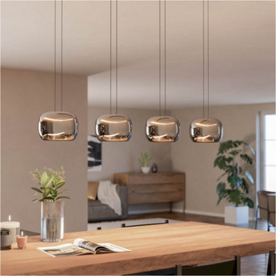 Loops Sleek Modern Design Black Led Pendant Light For Indoor Ceiling Illumination from B&Q