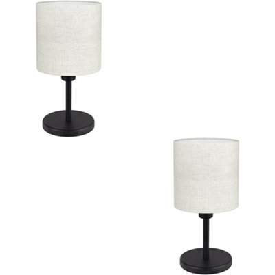 Loops 2 Pack Stylish Modern Black Table Lamp For Indoor Home Décor from B&Q