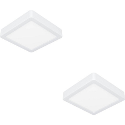 Loops 2 Pack Stylish White Square Led Ceiling Light For Modern HomesVersatile Indoor Illumination from B&Q