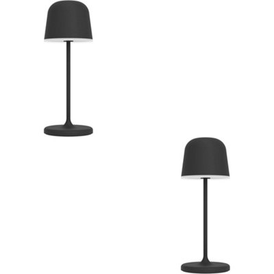 Loops 2 Pack Stylish Modern Black Led Table Lamp For Indoor Home Spaces from B&Q
