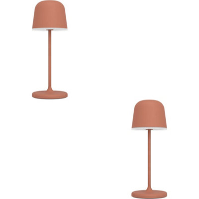 Loops 2 Pack Stylish Modern Orange Led Table Lamp For Indoor Home Decor from B&Q