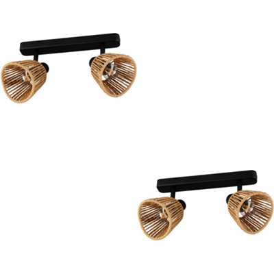Loops Black/Light Pack Stylish Modern Led Ceiling Fixture For Home Interiors Size 2