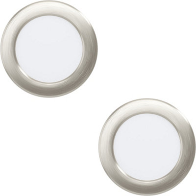 Loops 2 Pack Sleek Satin Nickel Ceiling Spotlight For Indoor SpacesModern Design from B&Q