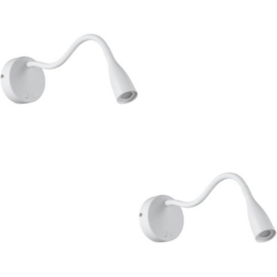 Loops 2 Pack Sleek Modern White Led Wall Light For Indoor SpacesPerfect Home Illumination from B&Q