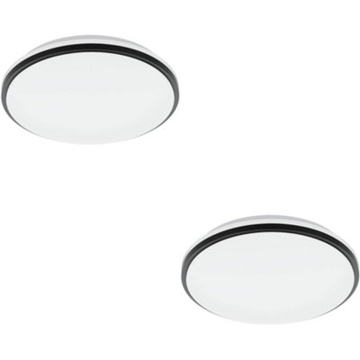 Loops 2 Pack Stylish Modern White Round Led Ceiling Light For Any Indoor Space from B&Q