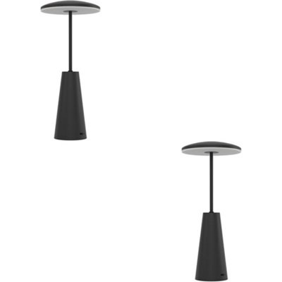 Loops 2 Pack Stylish Modern Black Led Table Lamp For Indoor Home Space from B&Q