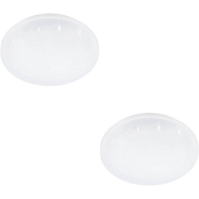 Loops 2 Pack Sleek Modern Design White Led Ceiling Light For Indoor Bathrooms from B&Q