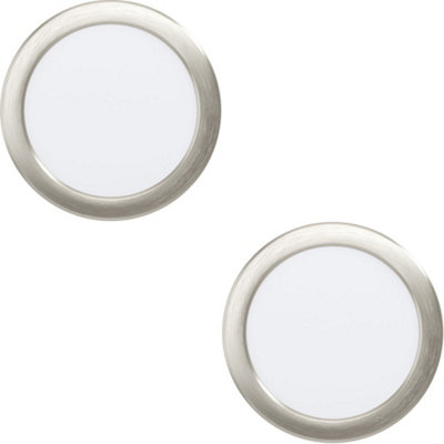 B&Q -  2 Pack Elegant Satin Nickel Ceiling Spotlight For Modern Home DécorVersatile Indoor Lighting