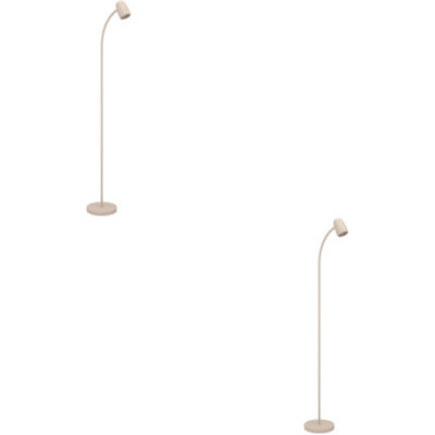 Loops 2 Pack Stylish Sandy Floor Lamp For Modern Home DécorElegant Indoor Lighting Solution from B&Q