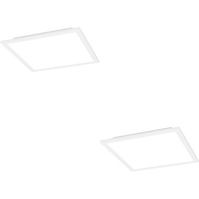 Loops 2 Pack Elegant Modern White Square Ceiling Light For Any Indoor Space from B&Q