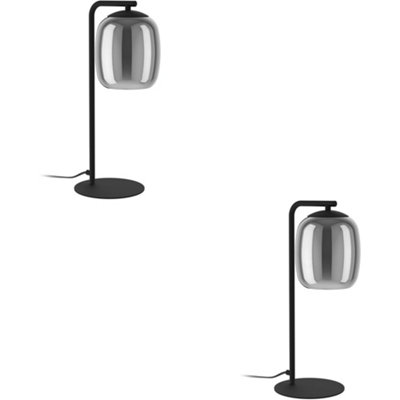 Loops Black Pack Stylish Modern Led Table Lamp Indoor Home Decor Size 2