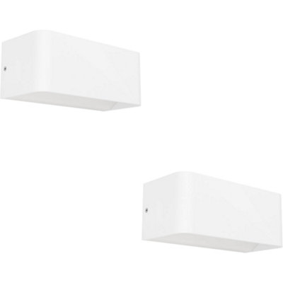 Loops 2 Pack Stylish Modern White Wall Light For Indoor SpacesPerfect Home Illumination from B&Q