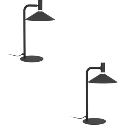 Loops 2 Pack Sleek Modern Black Table Lamp For Stylish Indoor Home Illumination from B&Q