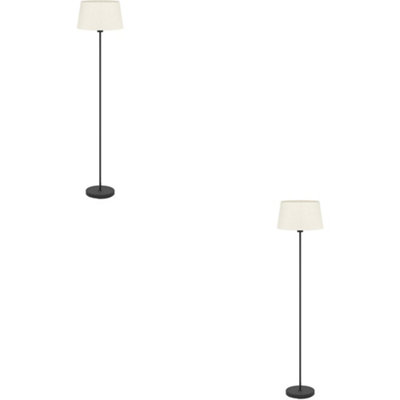 Loops 2 Pack Sleek Modern Black Floor LampStylish Indoor Lighting For Contemporary Homes from B&Q